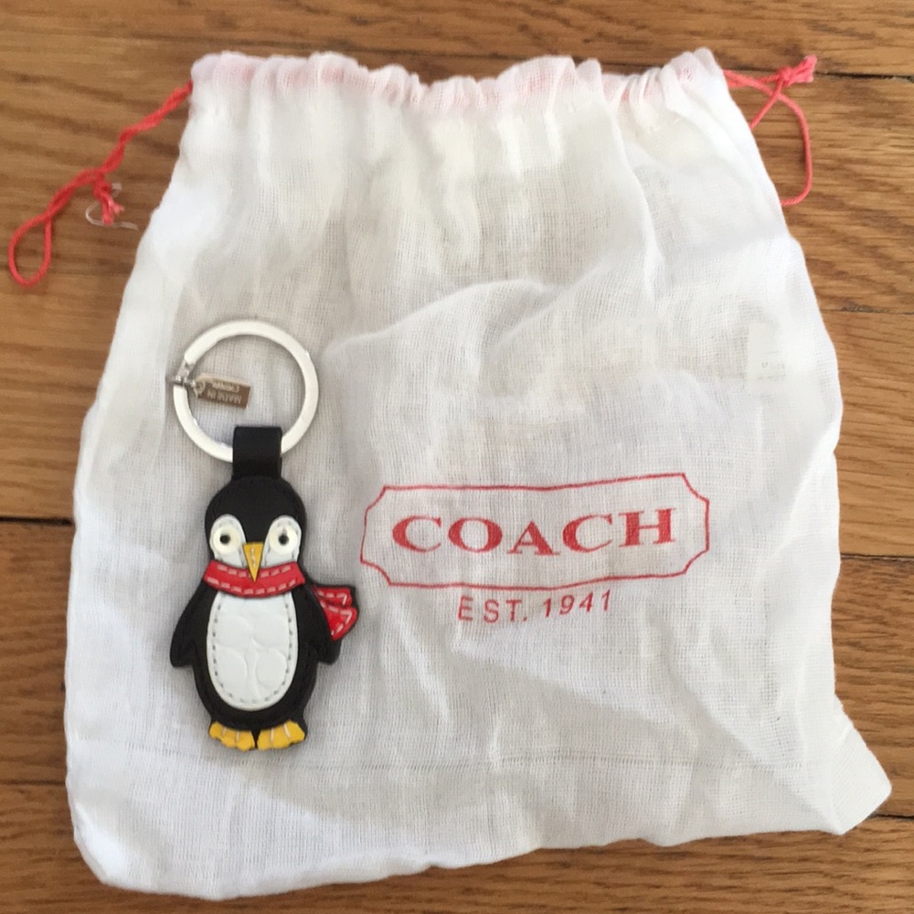 Coach penguin key chain